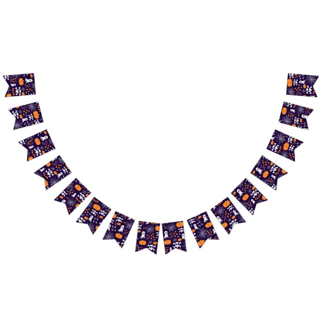Fun Spooky Halloween Characters Bunting Flags (All)