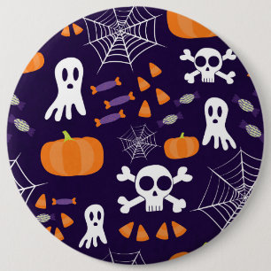 Fun Spooky Halloween Characters Button