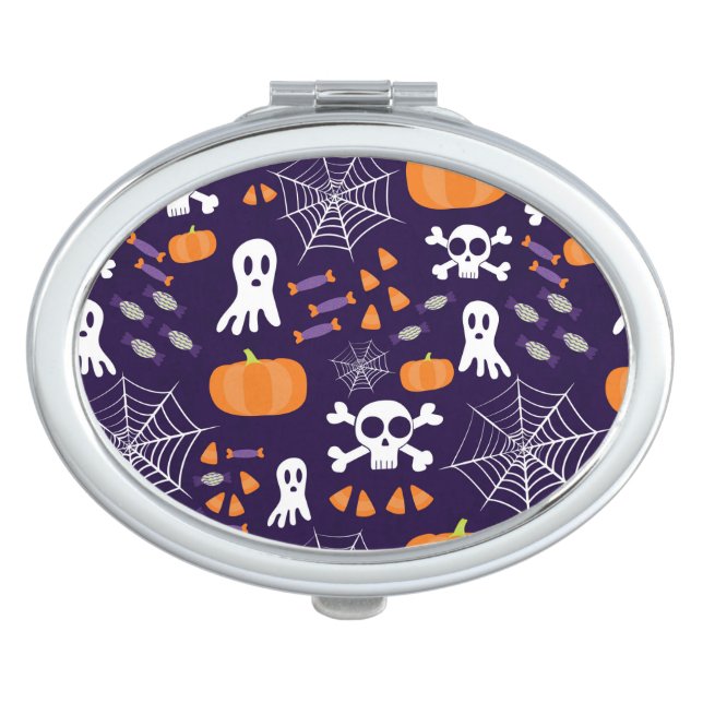 Fun Spooky Halloween Characters Compact Mirror (Front)