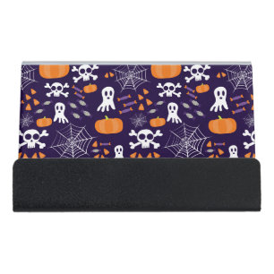 Fun Spooky Halloween Characters Desk Business Card Holder