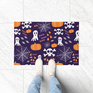 Fun Spooky Halloween Characters Doormat