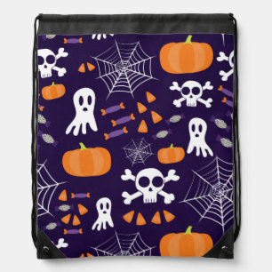 Fun Spooky Halloween Characters Drawstring Bag
