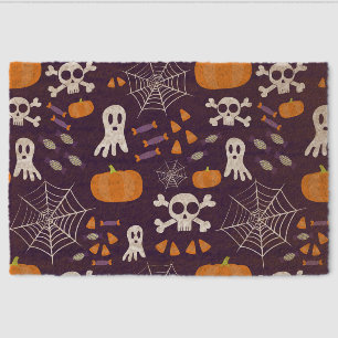 Fun Spooky Halloween Characters Fiber Doormat