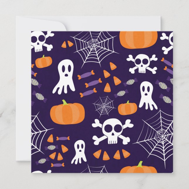 Fun Spooky Halloween Characters Invitation (Front)