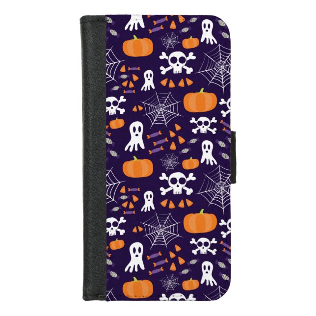 Fun Spooky Halloween Characters iPhone Wallet Case (Front)