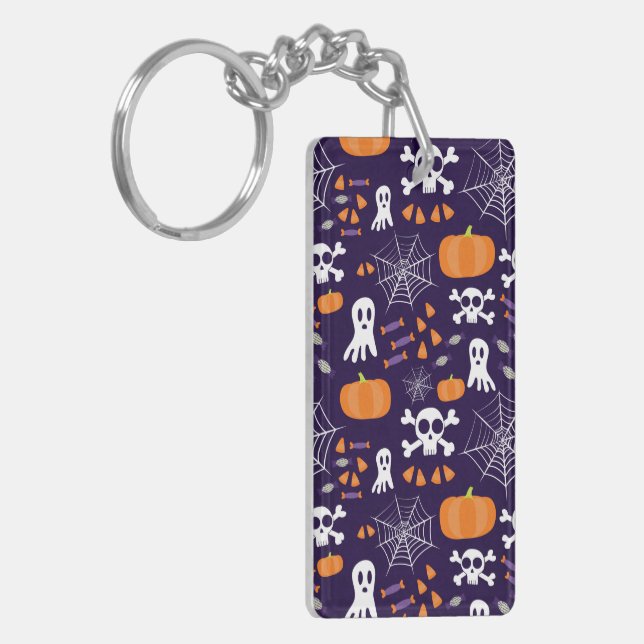 Fun Spooky Halloween Characters Keychain (Front Left)