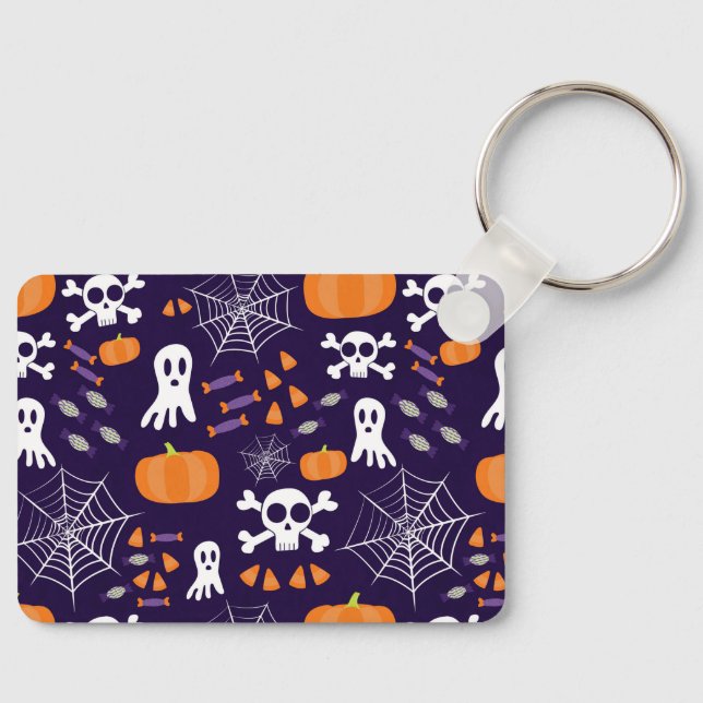 Fun Spooky Halloween Characters Keychain (Front)