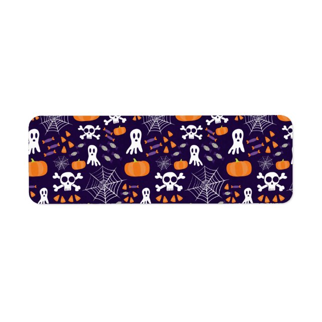 Fun Spooky Halloween Characters Label (Front)