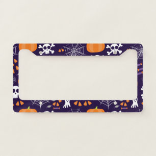 Fun Spooky Halloween Characters License Plate Frame
