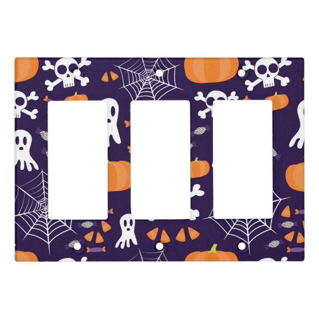 Fun Spooky Halloween Characters Light Switch Cover (Front)
