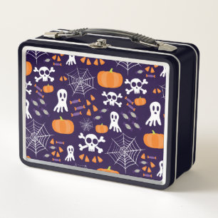 Fun Spooky Halloween Characters Metal Lunch Box