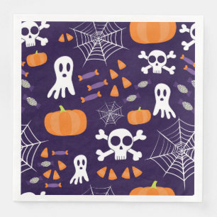 Fun Spooky Halloween Characters Paper Dinner Napkins