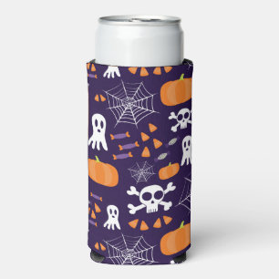 Fun Spooky Halloween Characters Seltzer Can Cooler