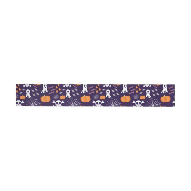 Fun Spooky Halloween Characters Wrap Around Label (Individual)