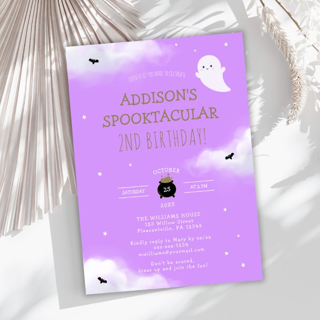 Fun Spooky Halloween Kids Birthday Party Invitation (Creator Uploaded)