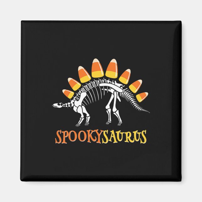 Fun Spookysaurus Candy Corn Dinosaur Halloween Tod Magnet (Front)