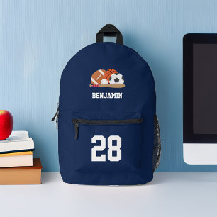 Fun Sport Fan Personalized  Printed Backpack