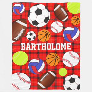 Fun Sports Kids Modern Fleece Blanket