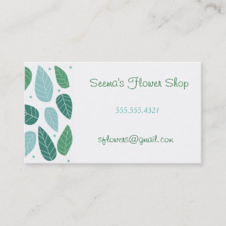 Fun Spring Leaves Business Card