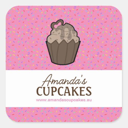 Fun Sprinkles with Chocolate Cupcake Stickers