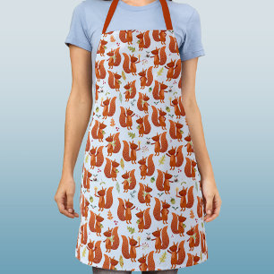 Fun Squirrel Pattern Apron