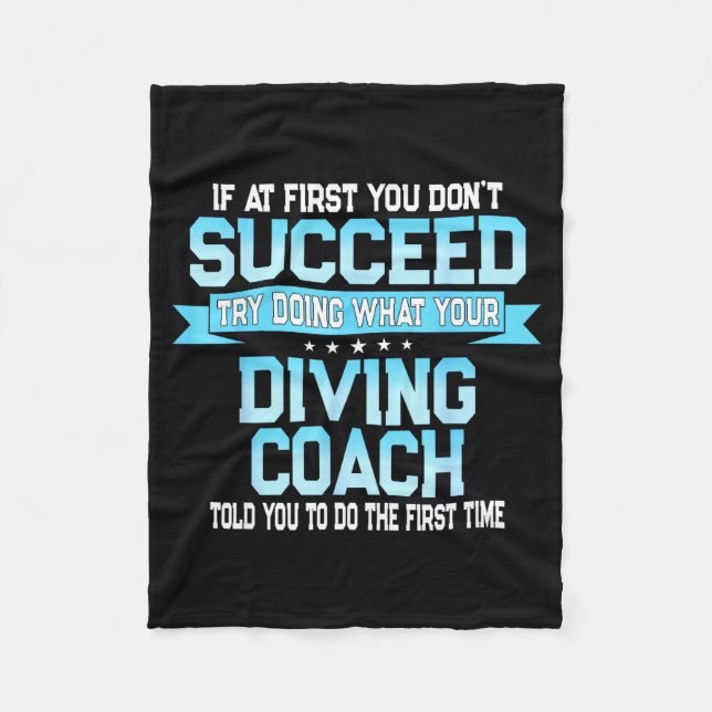 Fun Srt Coach Meme - Funny Diving Saying  Fleece Blanket (Front)