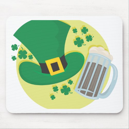 Fun St Patricks Day Beer Design Mouse Pad