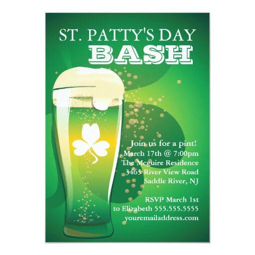 Funny St Patrick's Day Party Invitation 1