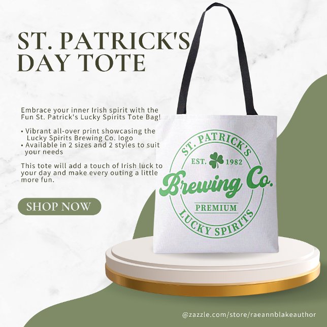 Fun St. Patrick's Lucky Spirits Tote Bag (Creator Uploaded)