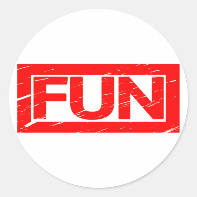 Fun Stamp Classic Round Sticker (Front)