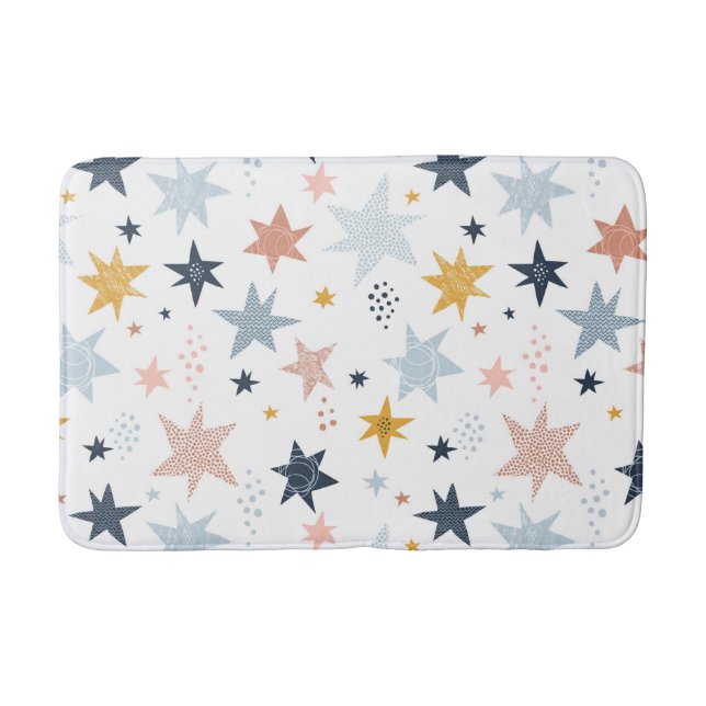 Fun Star Pattern Bath Mat (Front)