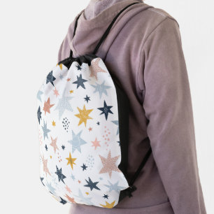 Fun Star Pattern Drawstring Bag