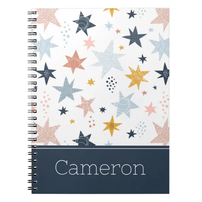Star Notebook Design Fun Star Pattern Notebook | Zazzle