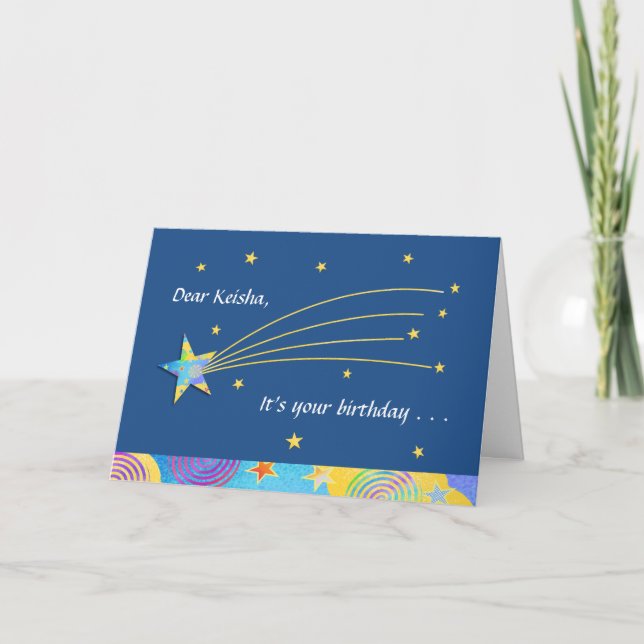 Fun Starry It's Your Birthday Greeting Card (Front)