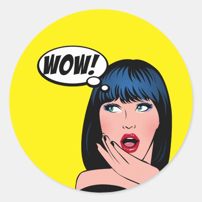 Fun sticker in pop art style (Front)