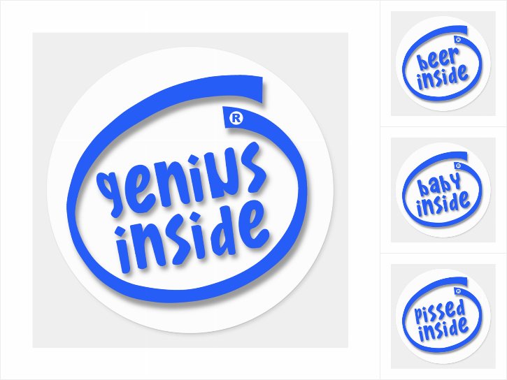 Fun Stickers Parody Intel Inside