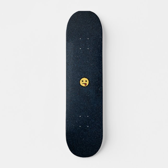 Fun Stickfigure Head Skateboard (Front)