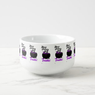 Fun Stirring Up Trouble Slogan Halloween Style Soup Mug