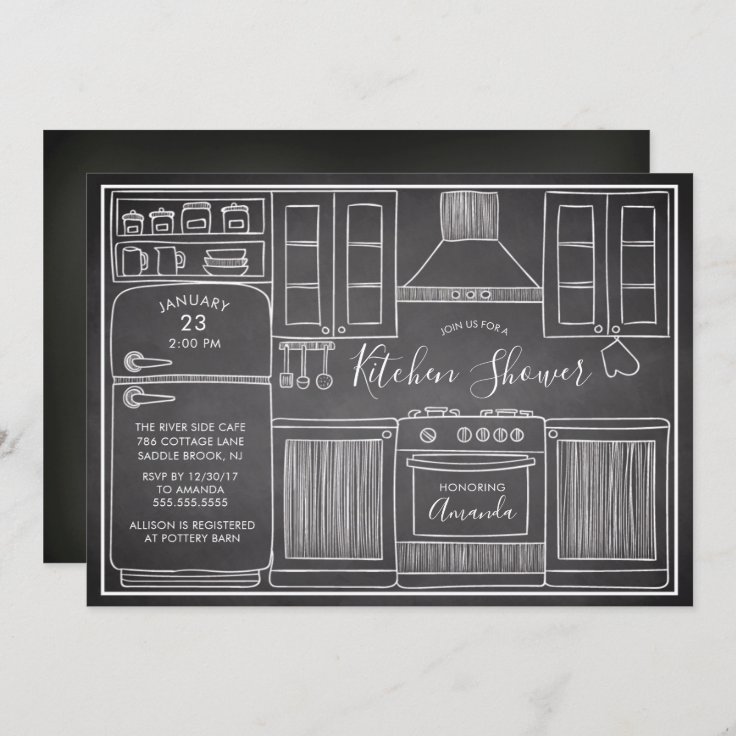 Fun Stock The Kitchen Shower Invitations Zazzle