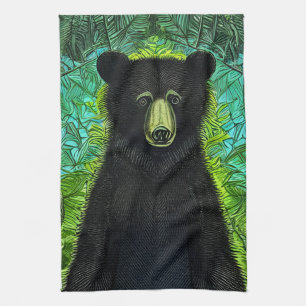 Fun Storybook Little Black Bear Kitchen Towel