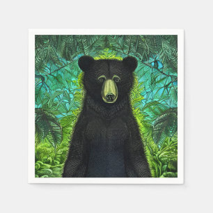 Fun Storybook Little Black Bear Napkins