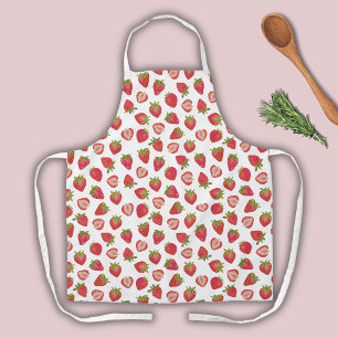 Fun strawberry pattern apron