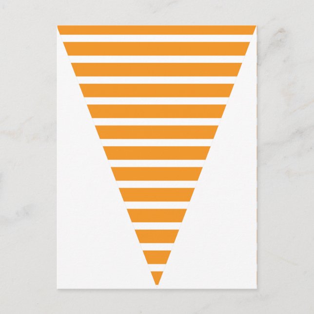 Fun Stripe Orange Colorful Flag Bunting Postcard (Front)