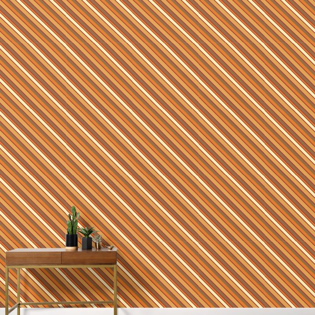Fun stripe pattern tiled wallpaper  (Hallway)