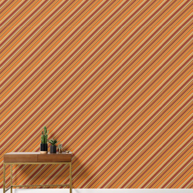 Fun stripe pattern tiled  wallpaper  (Hallway)