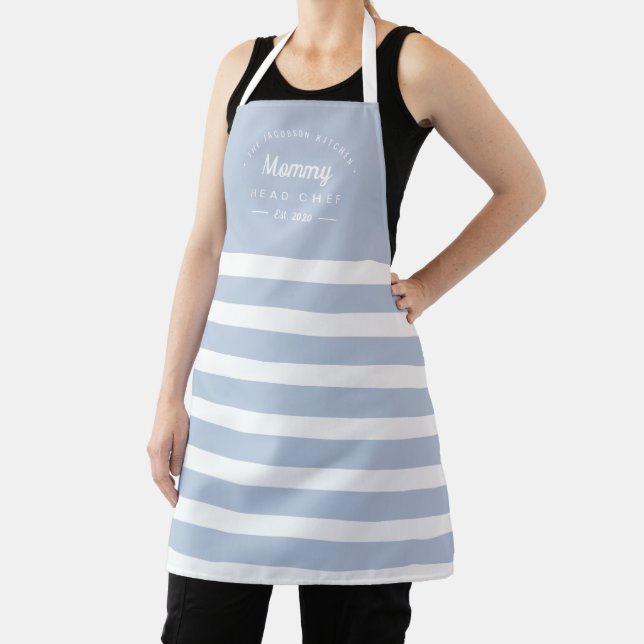 Fun Stripes Editable Color Personalized Apron (Insitu)