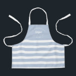 Fun Stripes Editable Color Personalized Kid Apron<br><div class="desc">This lovely design can be customized to your favorite color combinations. Matching adult and junior designs available. Makes a great gift! Find stylish stationery and gifts at our shop: www.berryberrysweet.com.</div>