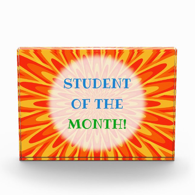 Fun "STUDENT OF THE MONTH!" Award (Front)
