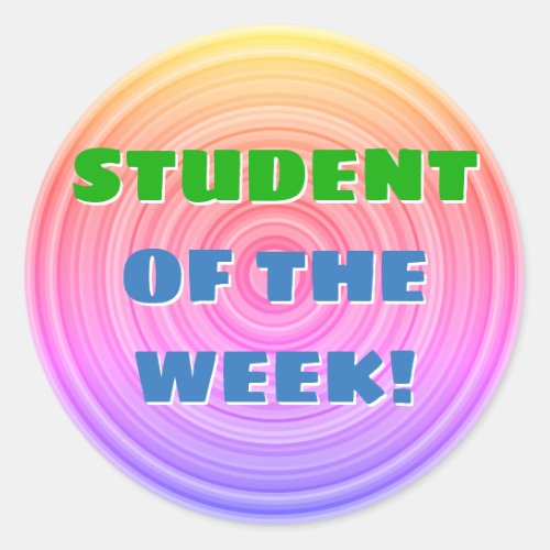 Fun STUDENT OF THE WEEK Sticker