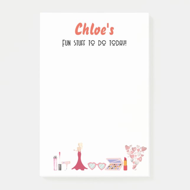 Fun stuff to do today /editable text post-it notes (Front)